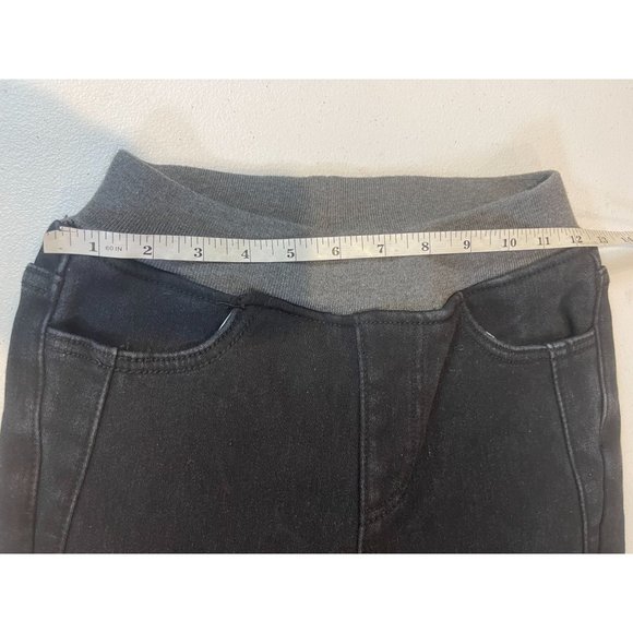 Fubu Jeans Womens Vintage 1980s Jeans Skinny Butt Lifting Elastic Waist Black 26 - Picture 4 of 10